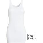 Weiße CON-TA Feinripp-Unterhemden für Damen Größe XL 10-teilig 