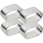 Silberne Contacto Ovale Serviettenringe versilbert aus Metall 4-teilig 