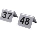 Schwarze Contacto Tischnummern poliert aus Edelstahl 