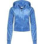 Reduzierte Blaue Juicy Couture Mini Zip Hoodies & Sweatjacken mit Reißverschluss mit Kapuze für Damen Größe XL 
