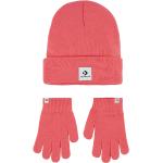 Reduzierte Korallenrote Converse Mütze Schal Handschuh Sets für Kinder aus Acryl für Mädchen Größe 98 