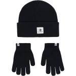 Reduzierte Schwarze Converse Mütze Schal Handschuh Sets für Kinder aus Acryl für Jungen 