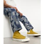 Gelbe Converse Lederschuhe & Kunstlederschuhe mit Schnürsenkel aus Leder für Herren 