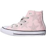 Pinke Converse All Star Hi High Top Sneaker & Sneaker Boots aus Samt für Kinder Größe 32 