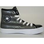 Graue Converse All Star Hi High Top Sneaker & Sneaker Boots aus Stoff für Damen Größe 35 