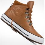 Hellbraune Converse Chuck Taylor All Star High Top Sneaker & Sneaker Boots aus Leder Größe 36 