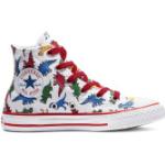 Rote Converse Chuck Taylor All Star High Top Sneaker & Sneaker Boots mit Dinosauriermotiv aus Textil für Kinder Größe 35 