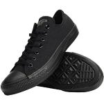 Schwarze Converse All Star OX Low Sneaker aus Veloursleder für Herren Größe 45 