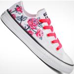 Pinke Blumenmuster Converse Chuck Taylor All Star Low Sneaker mit Schnürsenkel aus Textil Leicht für Kinder Größe 28 