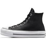 Reduzierte Schwarze Converse All Star Hi High Top Sneaker & Sneaker Boots aus Glattleder für Damen Größe 39,5 