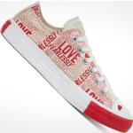 Cremefarbene Converse All Star Low Sneaker aus Textil Rutschfest für Damen Größe 37,5 