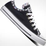 Schwarze Converse All Star OX Low Sneaker aus Textil Rutschfest für Damen Größe 38 