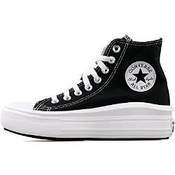 Converse Sneaker 568497C Chuck Taylor All Star Move HI Black/Natural Ivory White, Groesse:41 EU