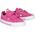Pinke Converse CONS One Star Low Sneaker mit Klettverschluss aus Veloursleder leicht für Kinder Größe 19 