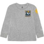 Reduzierte Graue Melierte Langärmelige Converse Rundhals-Ausschnitt Printed Shirts für Kinder & Druck-Shirts für Kinder Größe 116 