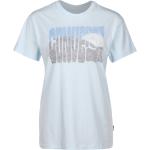 Reduzierte Blaue Converse T-Shirts aus Baumwolle für Damen Größe S 