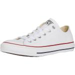 Reduzierte Weiße Unifarbene Casual Converse All Star OX Low Sneaker mit Schnürsenkel aus Leder für Damen Größe 37,5 mit Absatzhöhe bis 3cm 