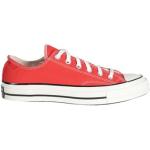 Rote Converse Low Sneaker mit Schnürsenkel aus Stoff für Damen Größe 39,5 