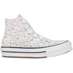 Reduzierte Weiße Blumenmuster Converse High Top Sneaker & Sneaker Boots mit Schnürsenkel aus Stoff für Kinder Größe 34 