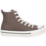 Reduzierte Graue Converse High Top Sneaker & Sneaker Boots mit Schnürsenkel aus Leder für Kinder Größe 40 