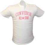 Weiße Converse Chuck Taylor T-Shirts aus Baumwolle für Damen Größe M für den für den Sommer 