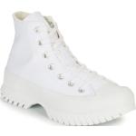 Reduzierte Weiße Converse Chuck Taylor All Star High Top Sneaker & Sneaker Boots aus Textil für Damen Größe 37,5 mit Absatzhöhe 5cm bis 7cm 