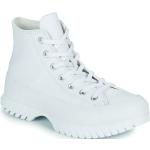 Reduzierte Weiße Converse Chuck Taylor All Star Damensneaker & Damenturnschuhe aus Leder Größe 40 mit Absatzhöhe 5cm bis 7cm 