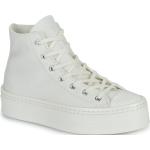Reduzierte Weiße Converse Chuck Taylor All Star High Top Sneaker & Sneaker Boots aus Textil für Damen Größe 39,5 mit Absatzhöhe 5cm bis 7cm 