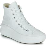 Reduzierte Weiße Converse Chuck Taylor All Star High Top Sneaker & Sneaker Boots aus Textil für Damen Größe 38 mit Absatzhöhe 3cm bis 5cm 