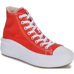 Rote Converse Chuck Taylor All Star High Top Sneaker & Sneaker Boots aus Textil für Damen Größe 39,5 mit Absatzhöhe 5cm bis 7cm 