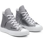 Silberne Converse High Top Sneaker & Sneaker Boots aus Gummi für Damen Größe 35 