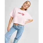 Pinke Y2K Kurzärmelige Converse T-Shirts aus Baumwolle für Damen Größe XL 