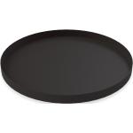 Schwarze Minimalistische Cooee Design Runde Runde Tabletts 30 cm 