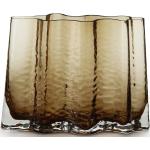 Braune Moderne 24 cm Cooee Design Vasen & Blumenvasen 24 cm strukturiert aus Glas mundgeblasen 
