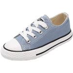 Hellblaue Low Sneaker aus Stoff für Kinder Größe 21 