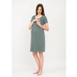 Reduzierte Olivgrüne Bio Stillnachthemden mit Reißverschluss für Damen Größe XL 