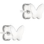 Motiv Schmetterling Ohrringe mit Insekten-Motiv poliert aus Stahl für Mädchen 