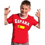 Coole-Fun-T-Shirts Spanien T-Shirt Kinder Ringer Rot, 152