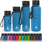 coolrhino Trinkflasche 1,5l für Sport, Outdoor, Schule, Fitness & Kinder - Wasserflasche auslaufsicher und Bpa frei - Flasche für Kohlensäure geeignet (Rhino Blue, 1500ml)