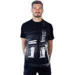 Schwarze Copa Rundhals-Ausschnitt T-Shirts aus Baumwolle für Herren Größe S 