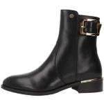 Reduzierte Schwarze Elegante Ankle Boots & Klassische Stiefeletten mit Riemchen aus Leder leicht für Damen Größe 41 