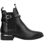Reduzierte Schwarze Elegante Ankle Boots & Klassische Stiefeletten mit Riemchen aus Leder leicht für Damen Größe 37 