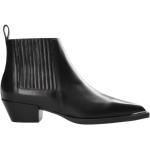 Schwarze Elegante Copenhagen Studios Spitze Cowboy-Boots & Cowboystiefeletten aus Leder für Damen Größe 39 