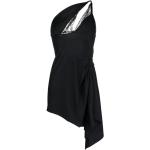 Reduzierte Schwarze Elegante Coperni Mini One Shoulder Spitzenkleider aus Jersey für Damen Größe XS 