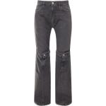 Reduzierte Schwarze Coperni Jeans-Schlaghosen mit Reißverschluss aus Leder für Damen Größe M 