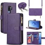Violette Samsung Galaxy S9+ Cases Art: Handyketten aus Leder mit Band 