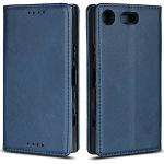 Blaue Sony Xperia XZ1 Cases Art: Flip Cases aus Glattleder gepolstert 