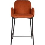 Schwarze Retro Möbel Exclusive Barhocker & Barstühle aus Cord mit Armlehne Breite 50-100cm, Höhe 50-100cm, Tiefe 50-100cm 