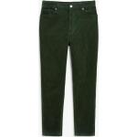 Dunkelgrüne Monki 5-Pocket Jeans aus Cord für Damen Größe XS 