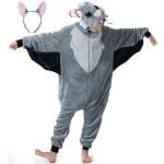 Anthrazitfarbene Langärmelige Fledermaus-Kostüme aus Polyester für Kinder 